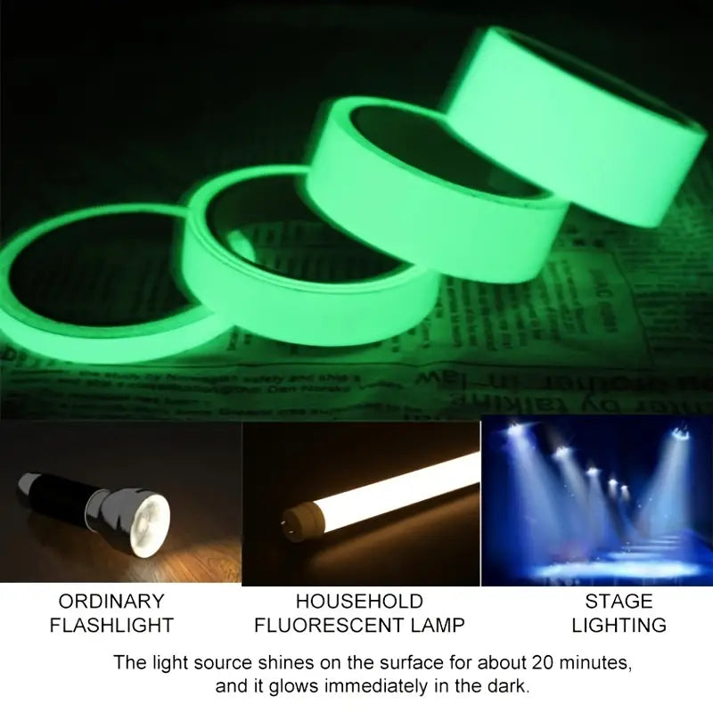 Dark Green Glow Safety Tape